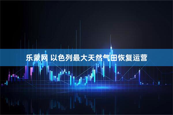 乐蒙网 以色列最大天然气田恢复运营
